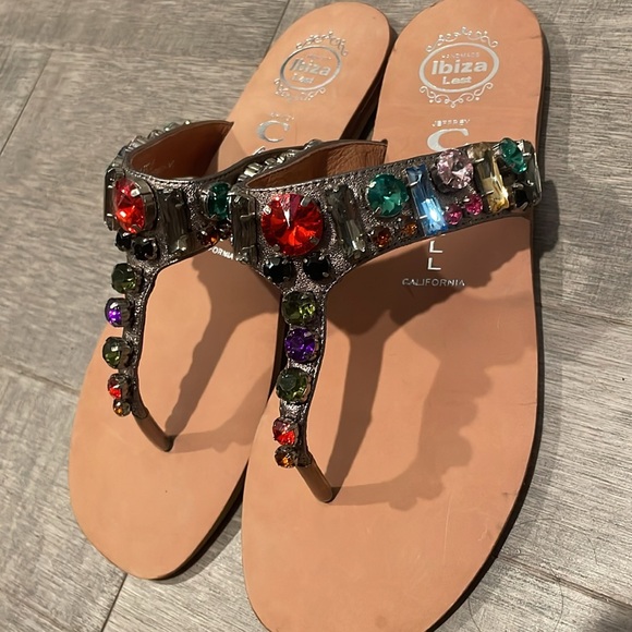 JEFFREY CAMPBELL Ibiza Naples Multicolor Jewel Embellished Sandals - Picture 4 of 16